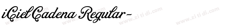 iCiel Cadena Regular字体转换